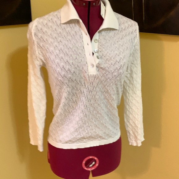 Zara Knit Tops - NWOT Zara knit top with collar and 3/4 sleeves 🔴